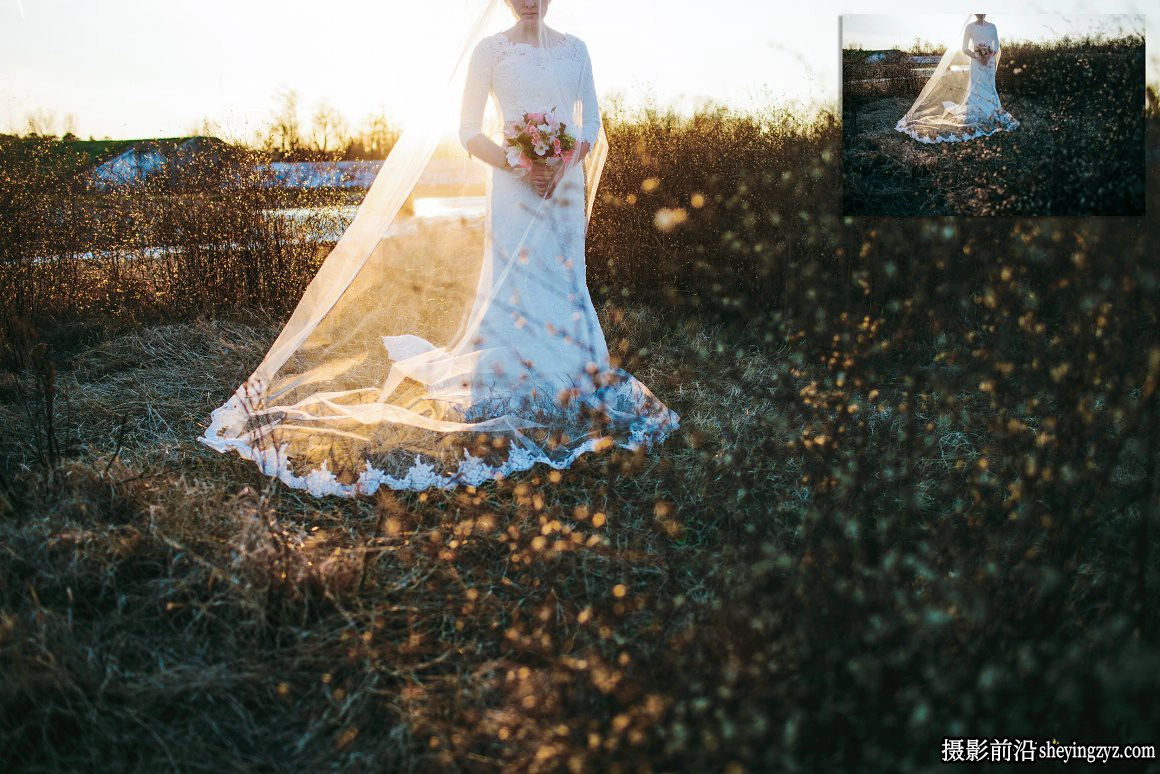 阳光下的婚礼人像摄影婚庆调色Lightroom预设/ACR调色预设
