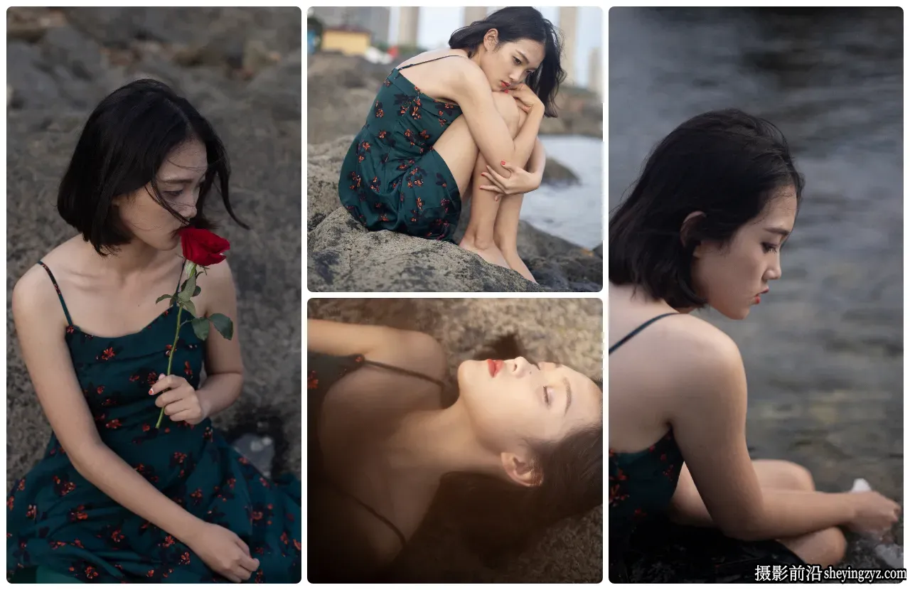 23张海边时尚美女写真人像摄影佳能相机RAW原图练习素材