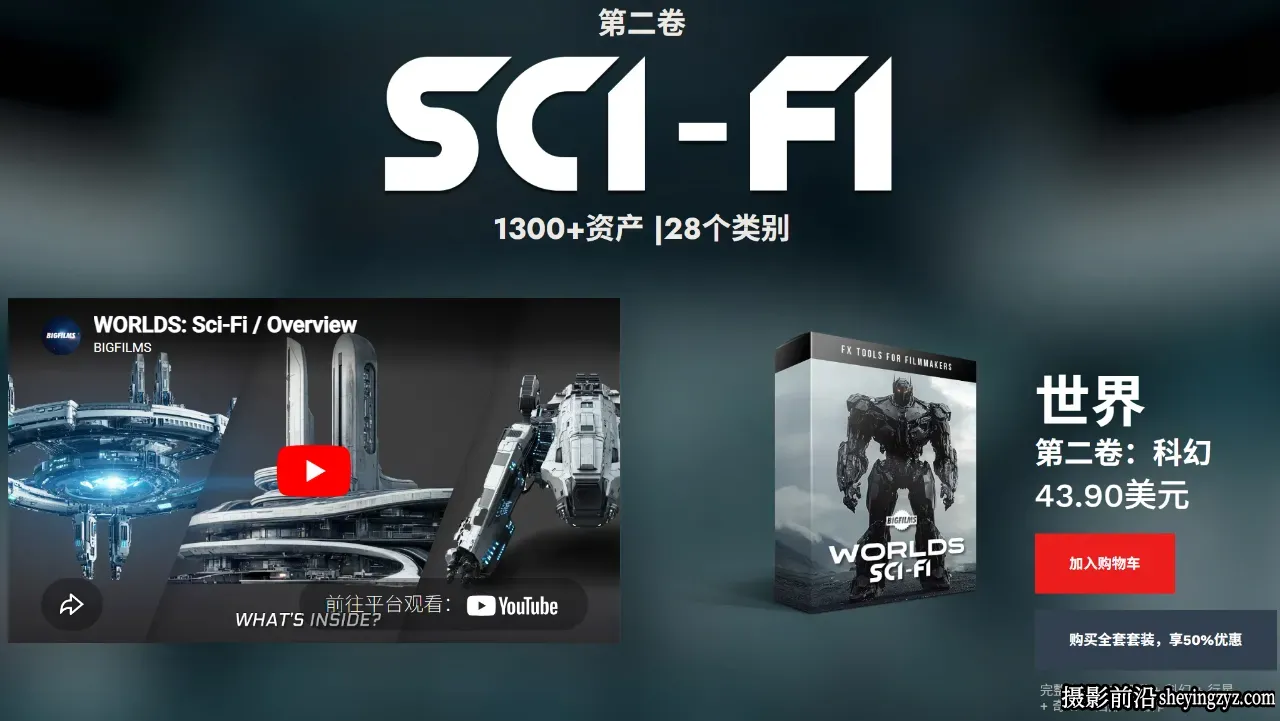 BigFilms-3,500+战争科幻废墟星球场景特效电影布景透明PNG素材3套