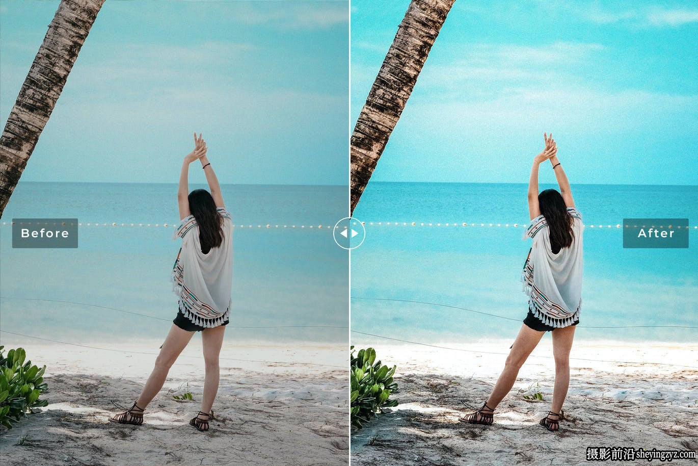 棕榈滩岛旅拍风光人像后期调色Lightroom预设与手机调色预设