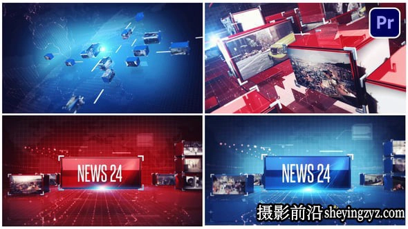 PR模板-新闻广播栏目包装开场片头模版 VH-53747535