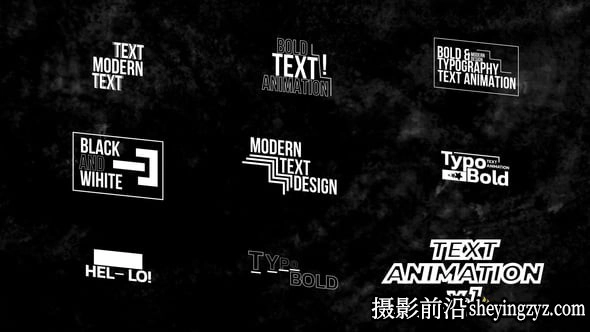PR标题-现代文本动画动态标题展示模版 VH-53890272