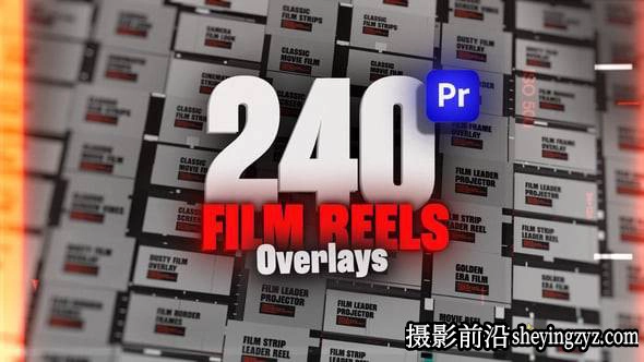 PR模板-240种老电影胶片边框叠加动画模板-VH-53921941