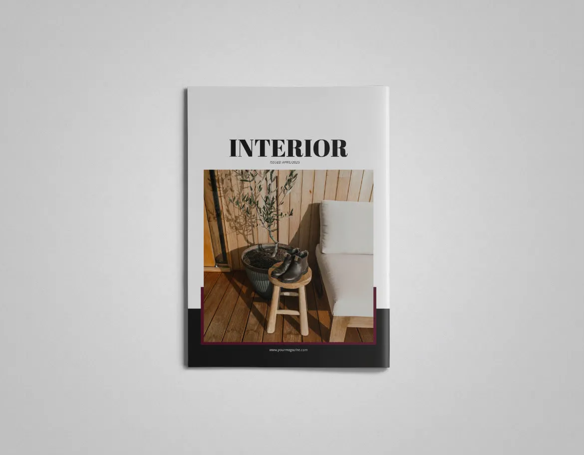 室内摄影宣传演示杂志排版布局InDesign模板
