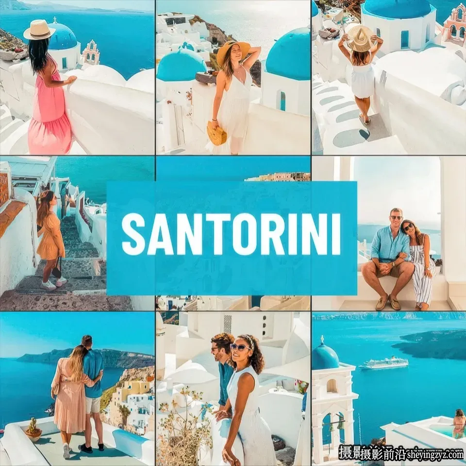 圣托里尼旅拍网红人像LR预设Psd Stack-Santorini Lightroom Preset
