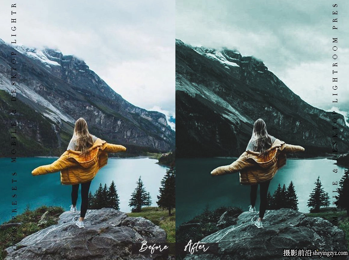 免费LR预设-黑暗暗绿色情绪旅拍电影胶片风光Lightroom调色预设