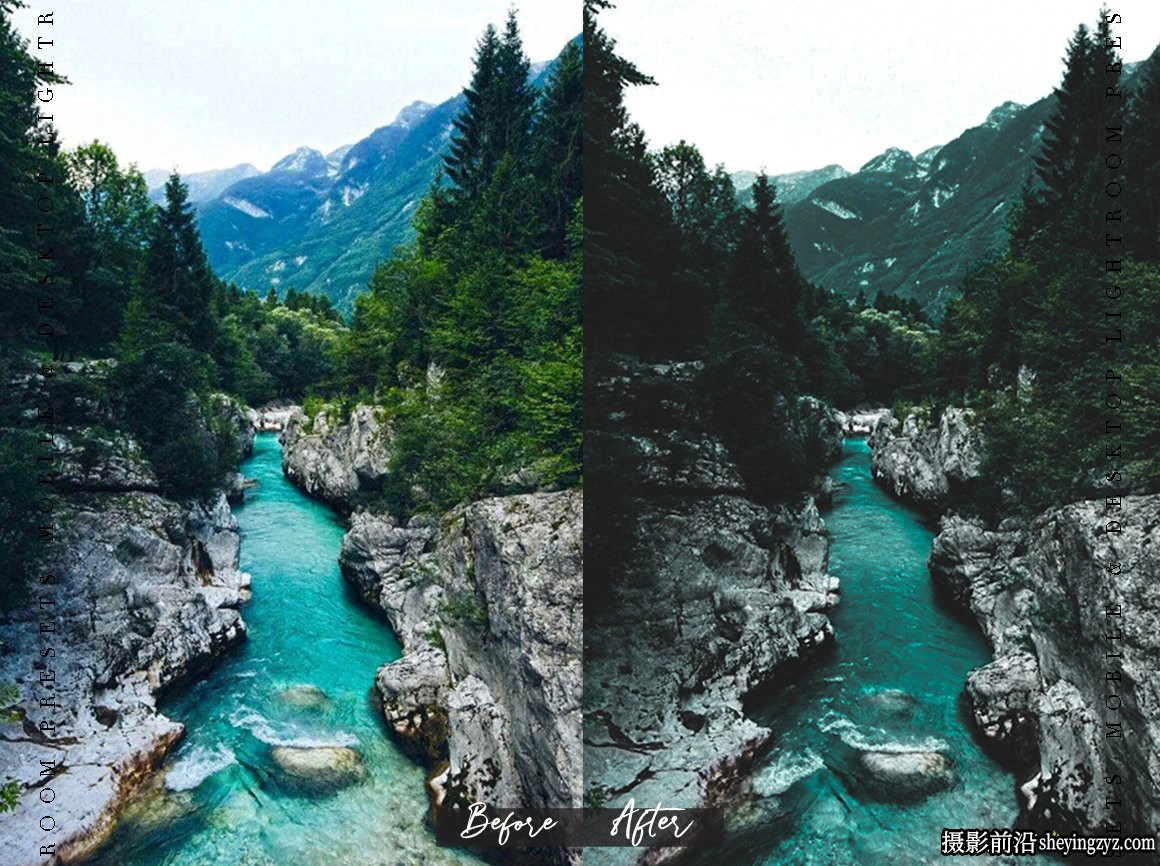 免费LR预设-黑暗暗绿色情绪旅拍电影胶片风光Lightroom调色预设