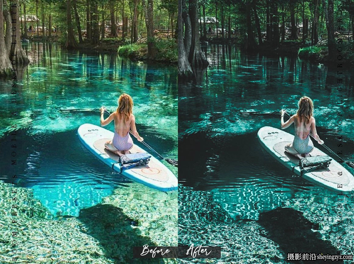 免费LR预设-黑暗暗绿色情绪旅拍电影胶片风光Lightroom调色预设