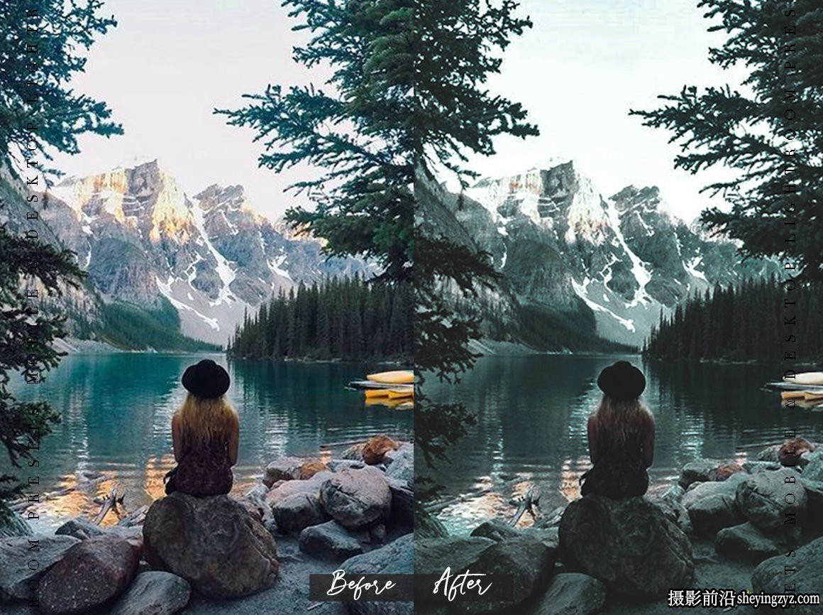 免费LR预设-黑暗暗绿色情绪旅拍电影胶片风光Lightroom调色预设