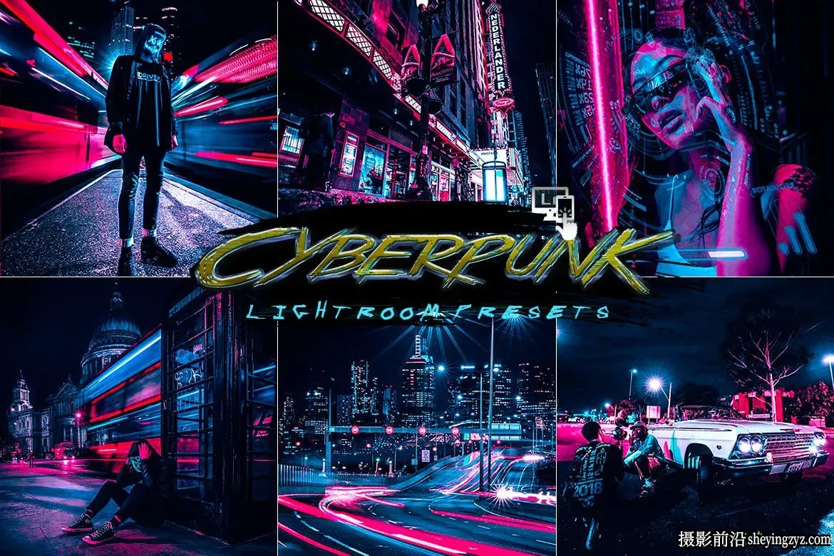 免费LR预设-城市街拍夜景赛博朋克效果Lightroom预设与手机滤镜