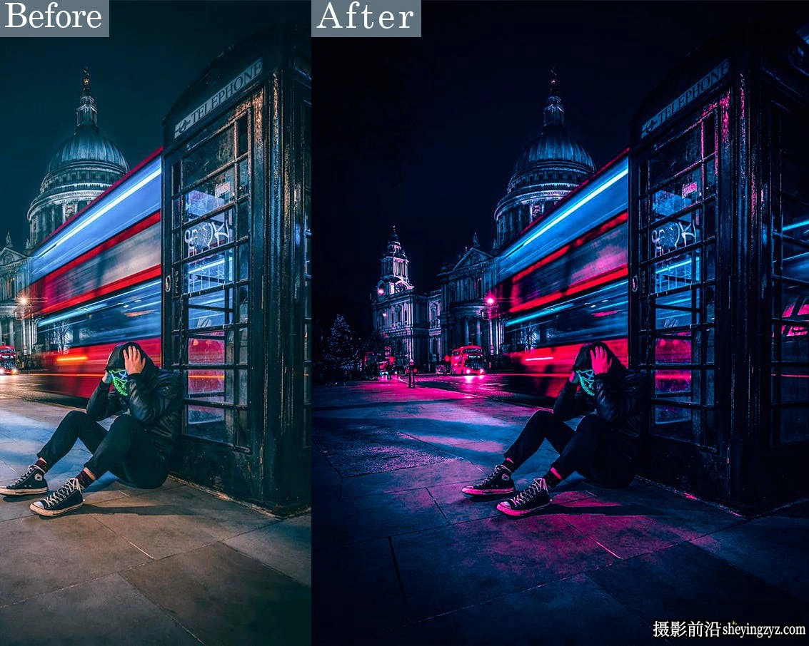 免费LR预设-城市街拍夜景赛博朋克效果Lightroom预设与手机滤镜