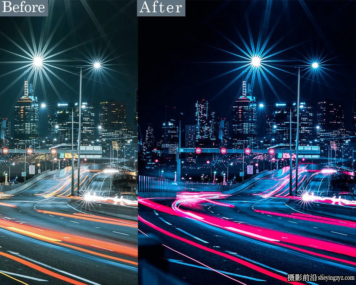 免费LR预设-城市街拍夜景赛博朋克效果Lightroom预设与手机滤镜