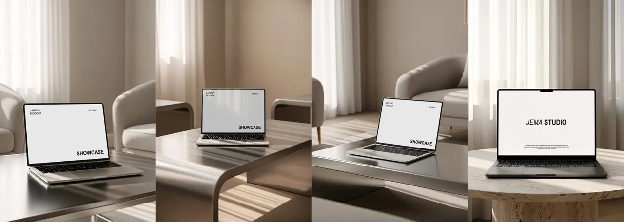 MockupCloud - MACBOOK电脑样机模型场景套装免费下载