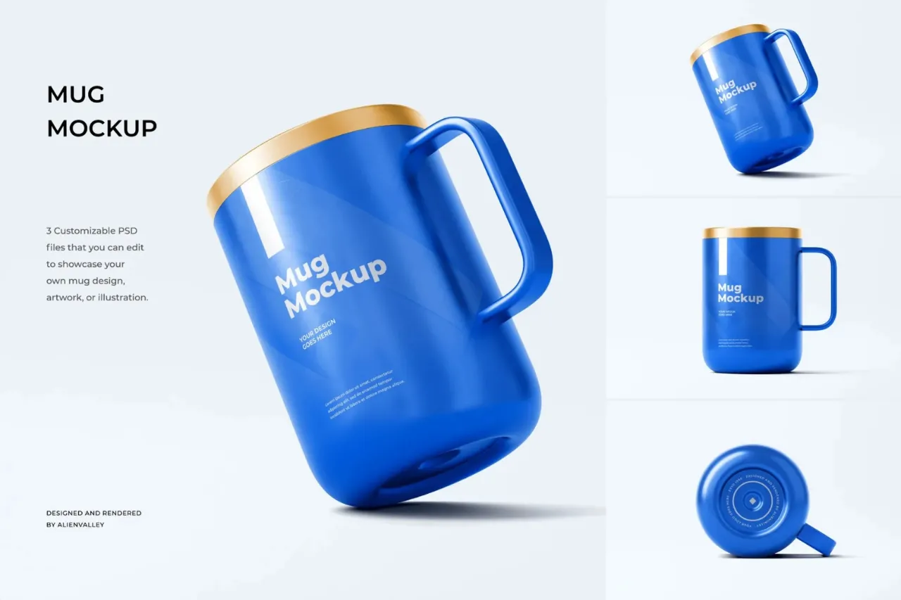 MockupCloud - 高品质品牌宣传杯马克杯样机模型免费下载