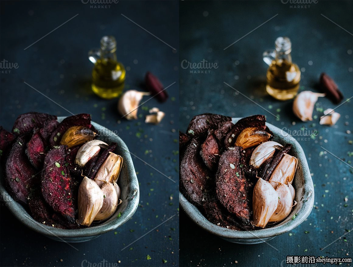 美食博客清新食物摄影后期胶片调色Lightroom预设/手机LR预设