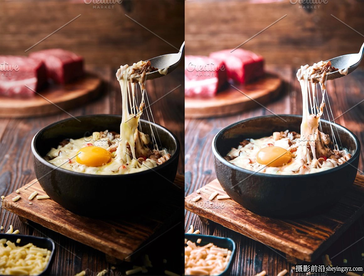 美食博客清新食物摄影后期胶片调色Lightroom预设/手机LR预设