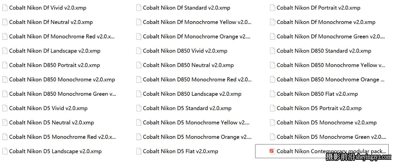 Cobalt Image - 当代尼康相机Adobe色彩校准系统2.0 LR预设及ACR预设
