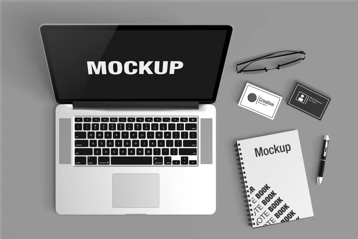 苹果电脑Macbook视网膜多场景样机模型效果图