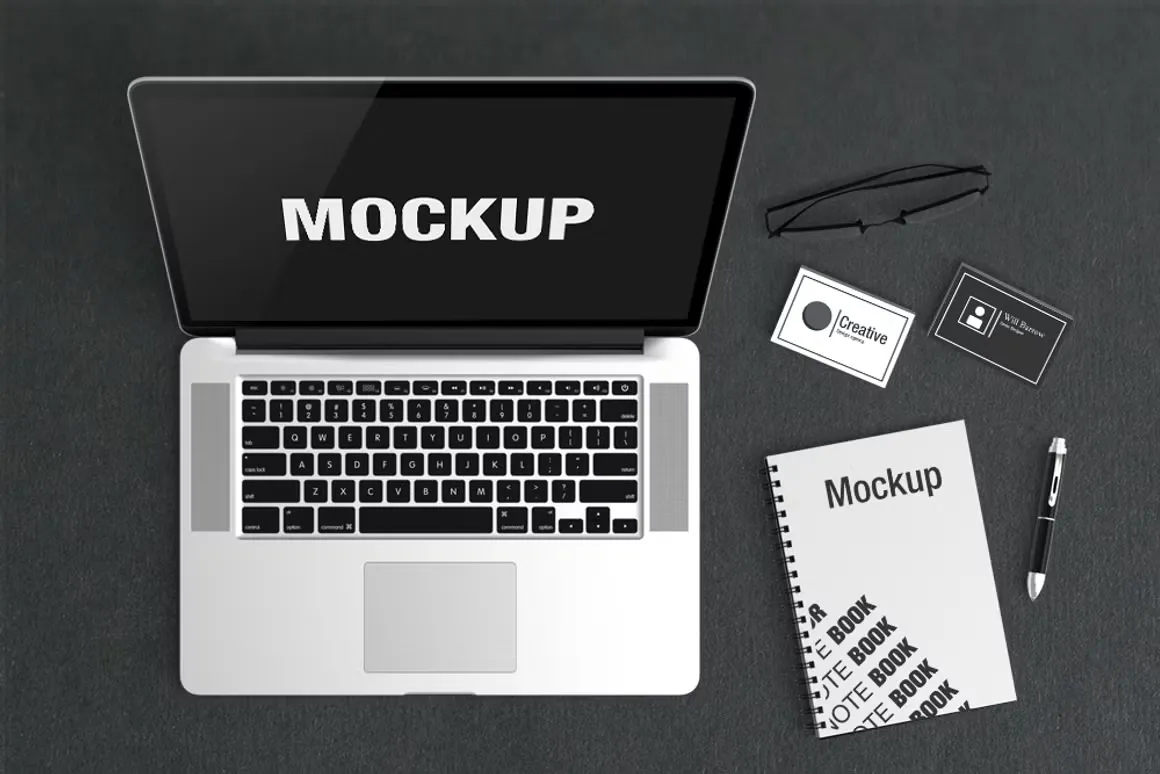 苹果电脑Macbook视网膜多场景样机模型效果图