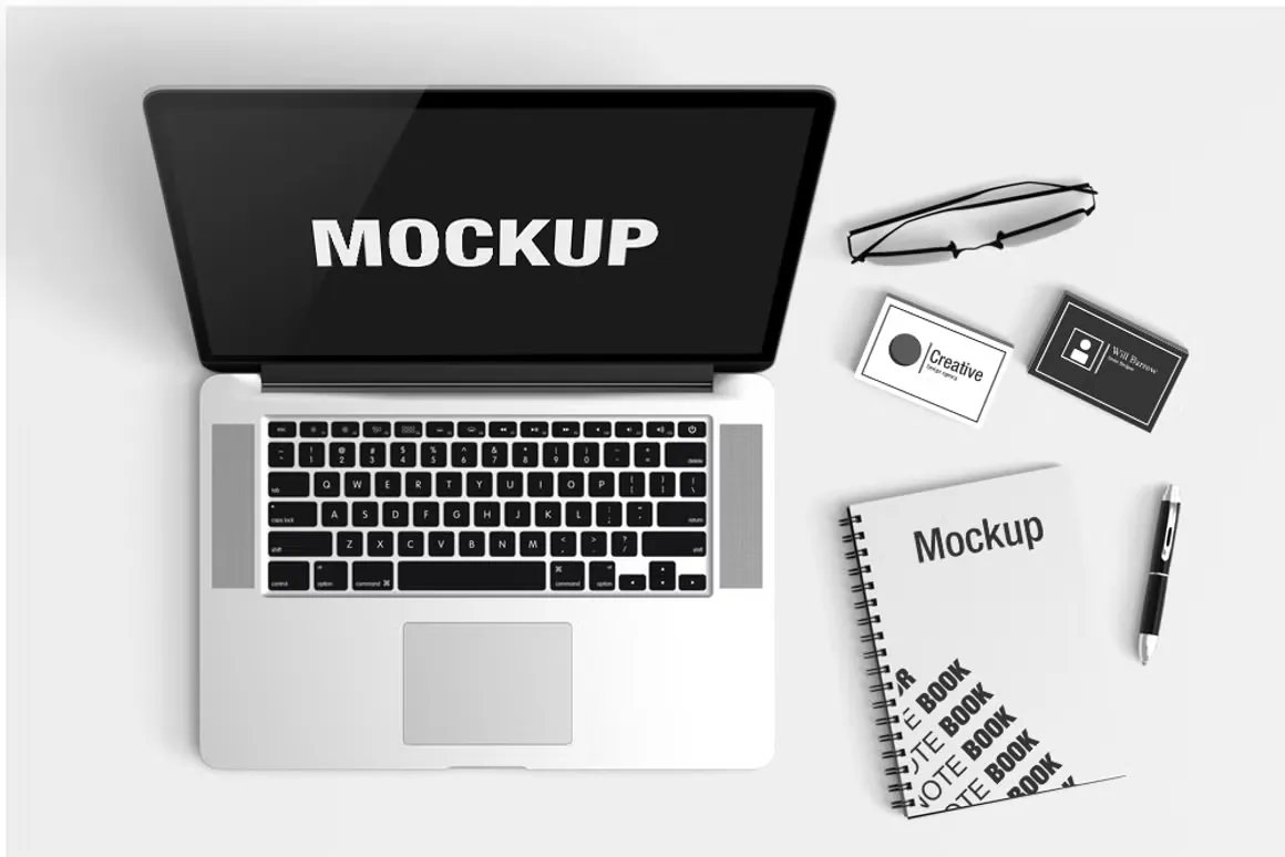 苹果电脑Macbook视网膜多场景样机模型效果图