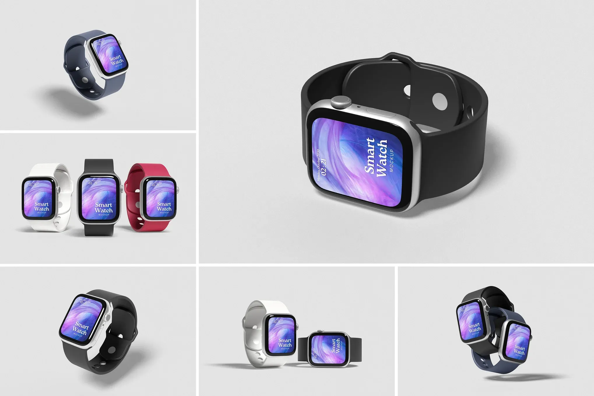 智能手表样机模型或Apple Watch样机模型