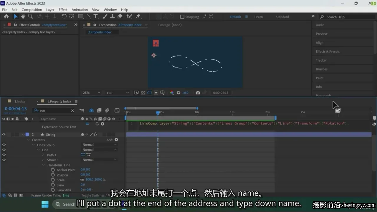 AE常用表达式使用教程-提升动画制作的效率和创意-中英字幕
