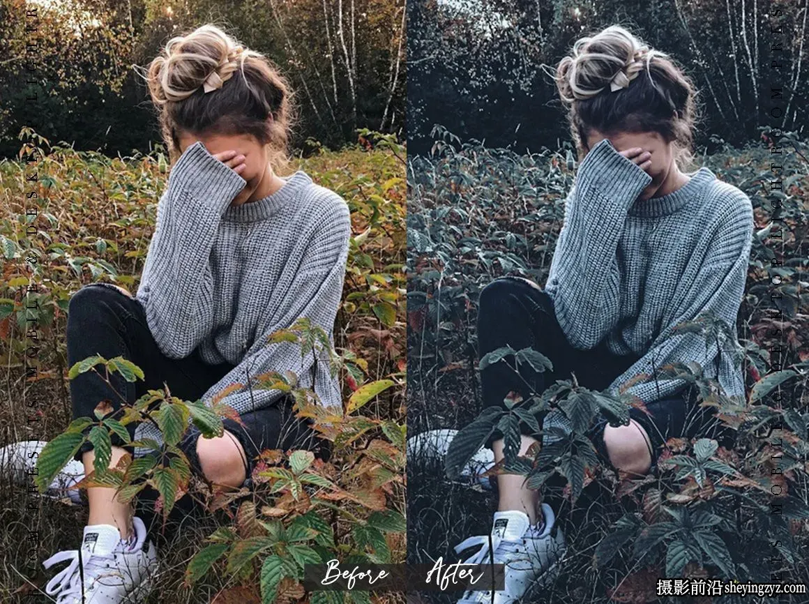 暗色调街拍电影情绪人像摄影后期调色Lightroom预设手机LR预设