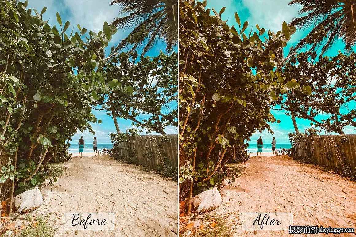 夏威夷旅拍网红人像写真摄影后期调色Lightroom预设与手机LR预设
