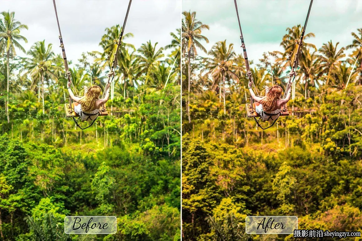 夏威夷旅拍网红人像写真摄影后期调色Lightroom预设与手机LR预设