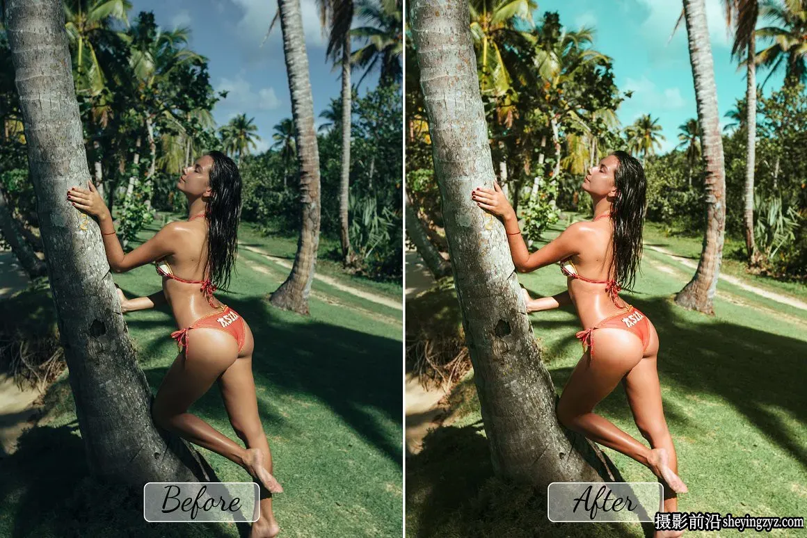 夏威夷旅拍网红人像写真摄影后期调色Lightroom预设与手机LR预设