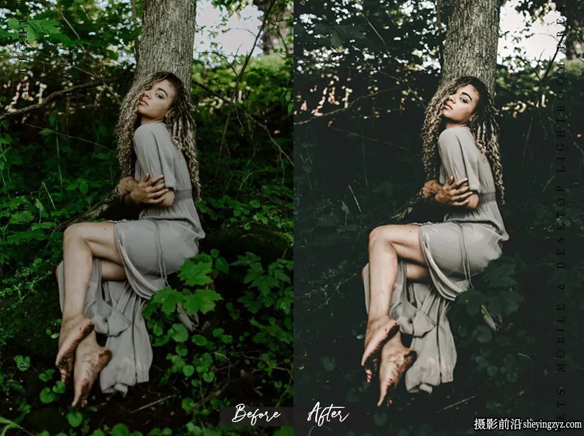 黑暗电影情绪森系胶片人像后期调色Lightroom预设/手机LR预设