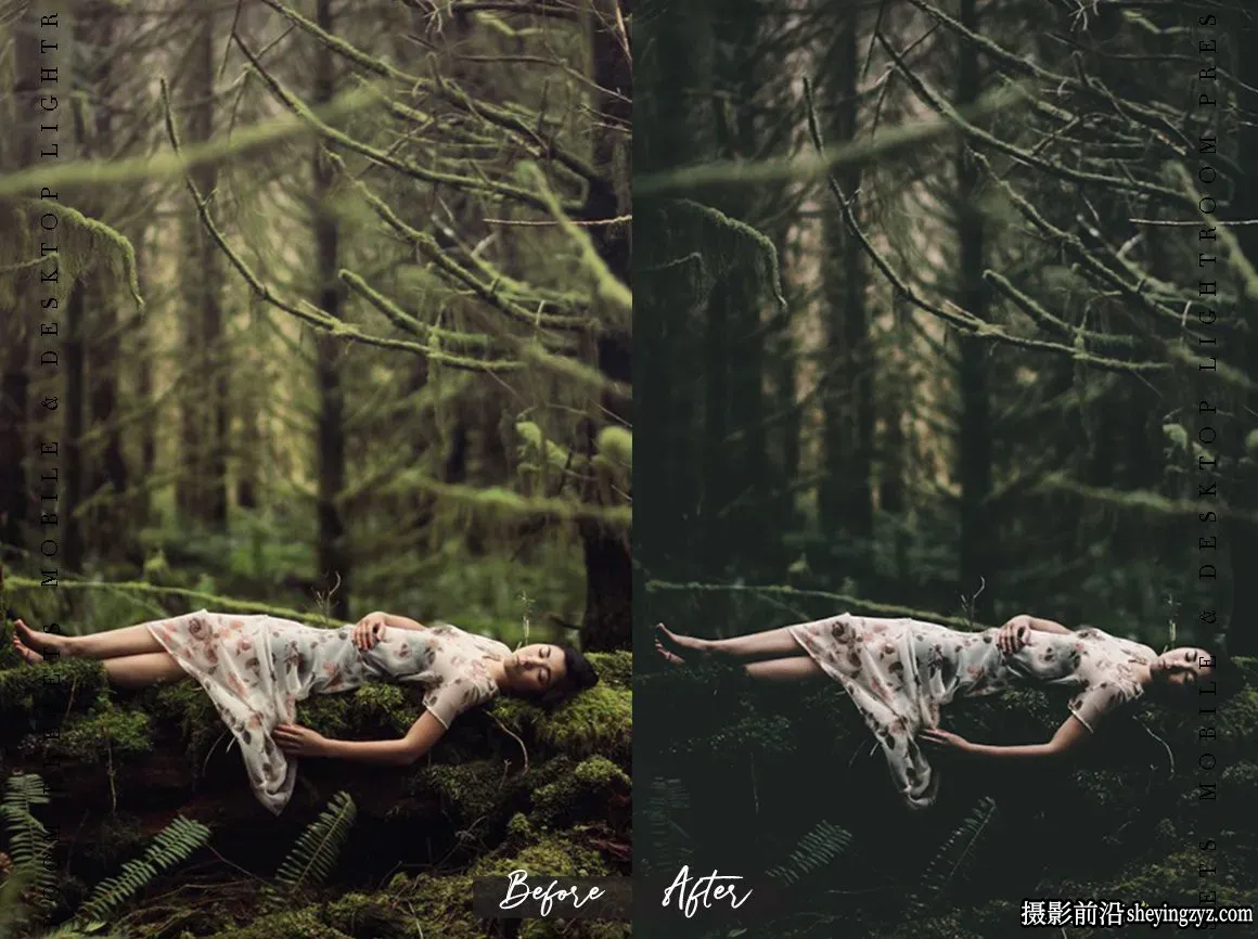 黑暗电影情绪森系胶片人像后期调色Lightroom预设/手机LR预设