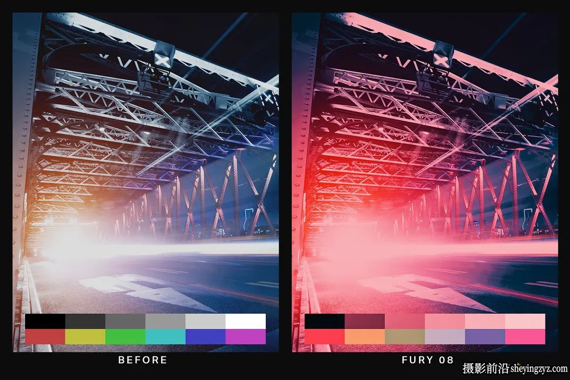 赛博朋克反乌托邦城市夜景调色Lightroom预设手机LR预设及LUT预设