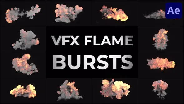 AE模板-VFX火焰爆发视频素材叠加模板VH-53628232
