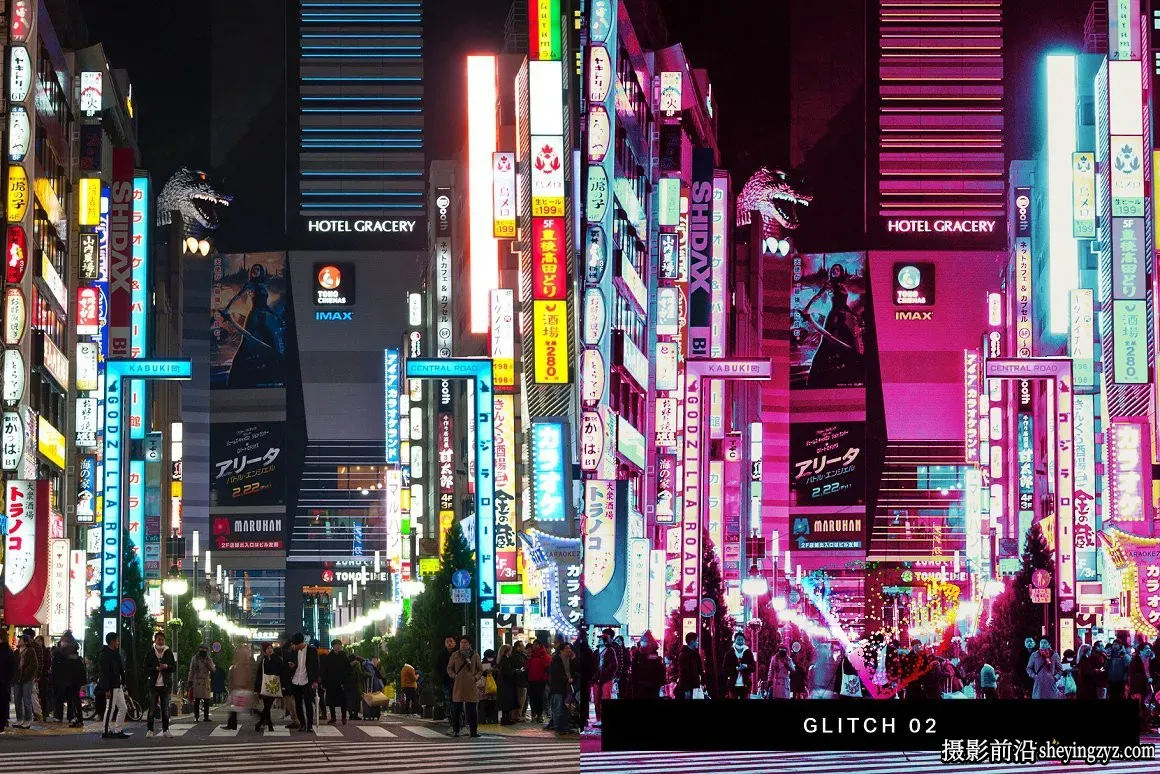 城市风光赛博朋克未来科幻色彩Lightroom预设手机LR预设及LUT预设