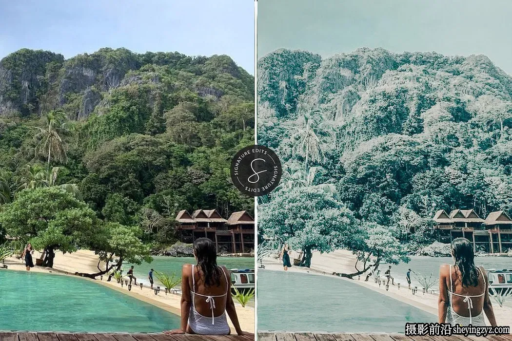 热带岛屿旅拍电影胶片人像摄影调色Lightroom预设及手机版LR预设