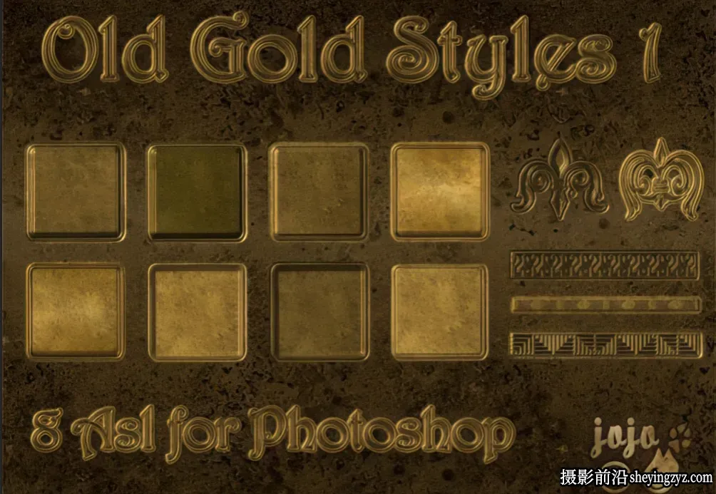 Photoshop黄金文本样式包 Golden Styles