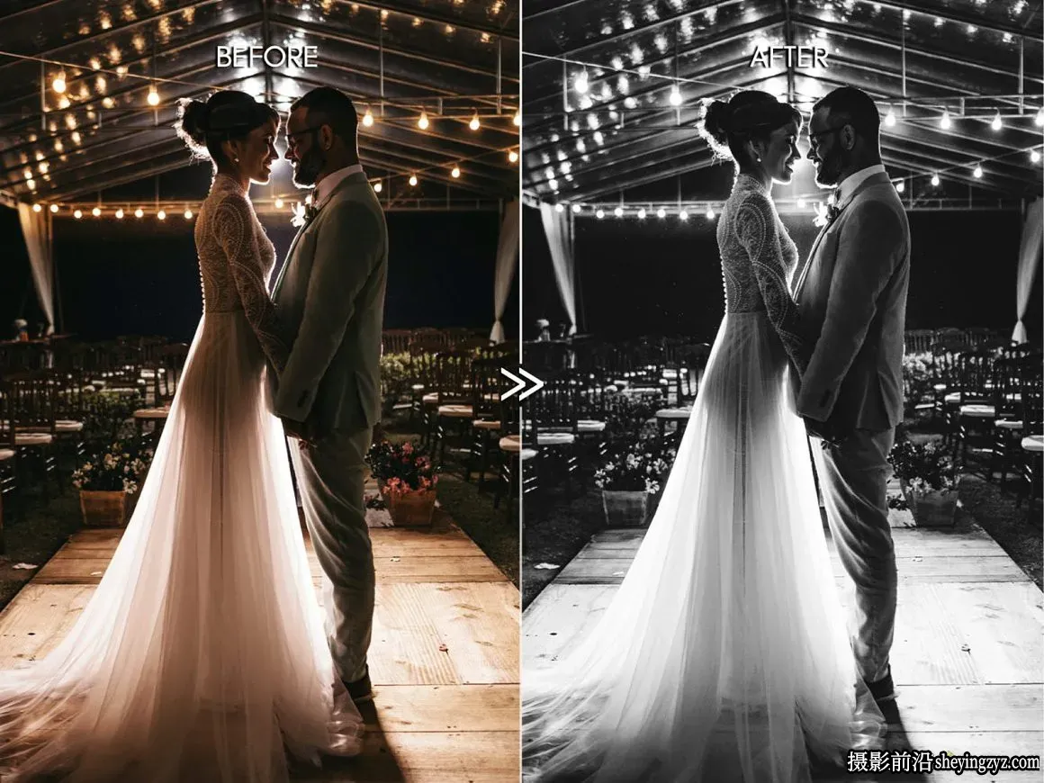 暖色电影婚礼情绪人像调色LR预设Moody Wedding Lightroom Presets