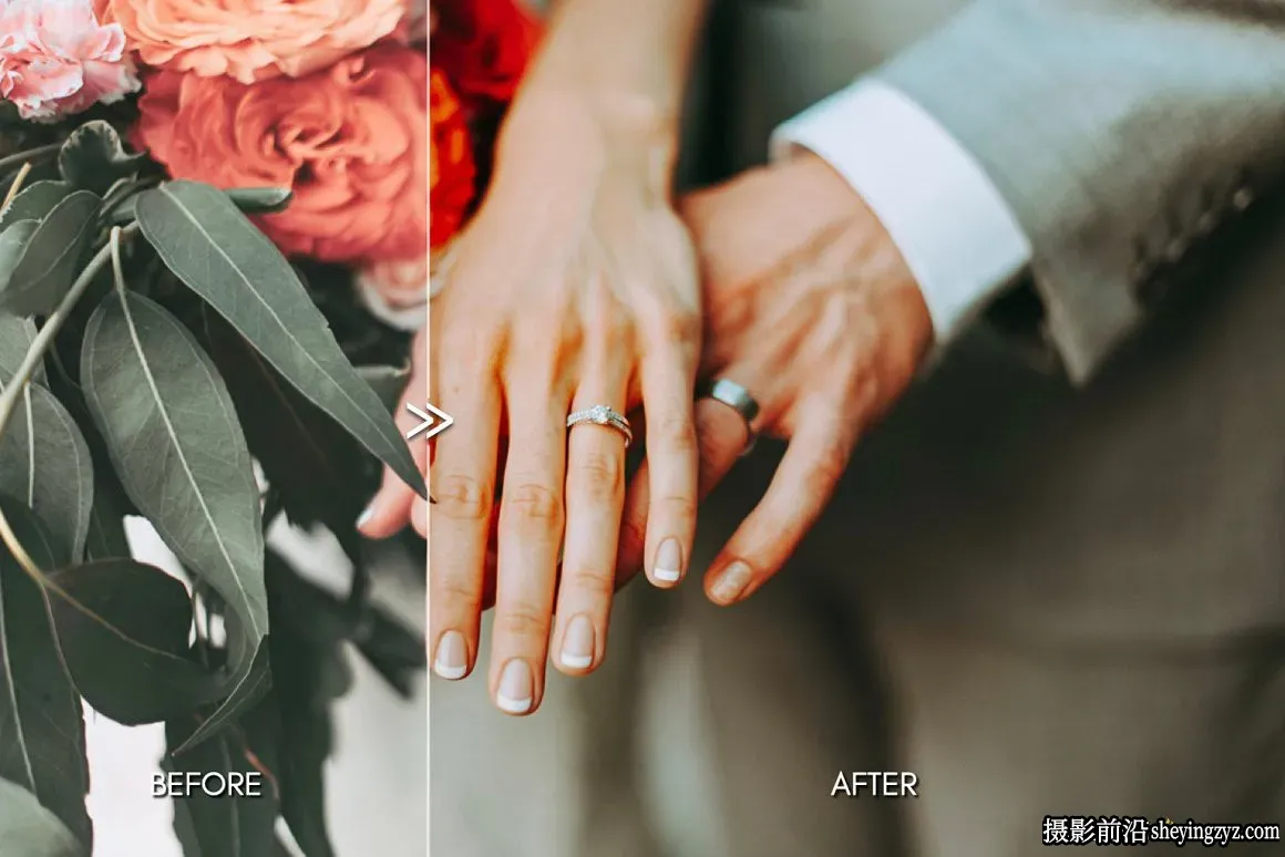 暖色电影婚礼情绪人像调色LR预设Moody Wedding Lightroom Presets