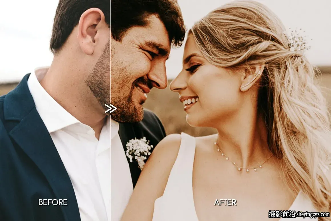暖色电影婚礼情绪人像调色LR预设Moody Wedding Lightroom Presets