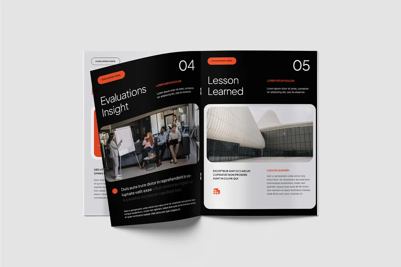 公司项目案例研究模板排版布局InDesign模板