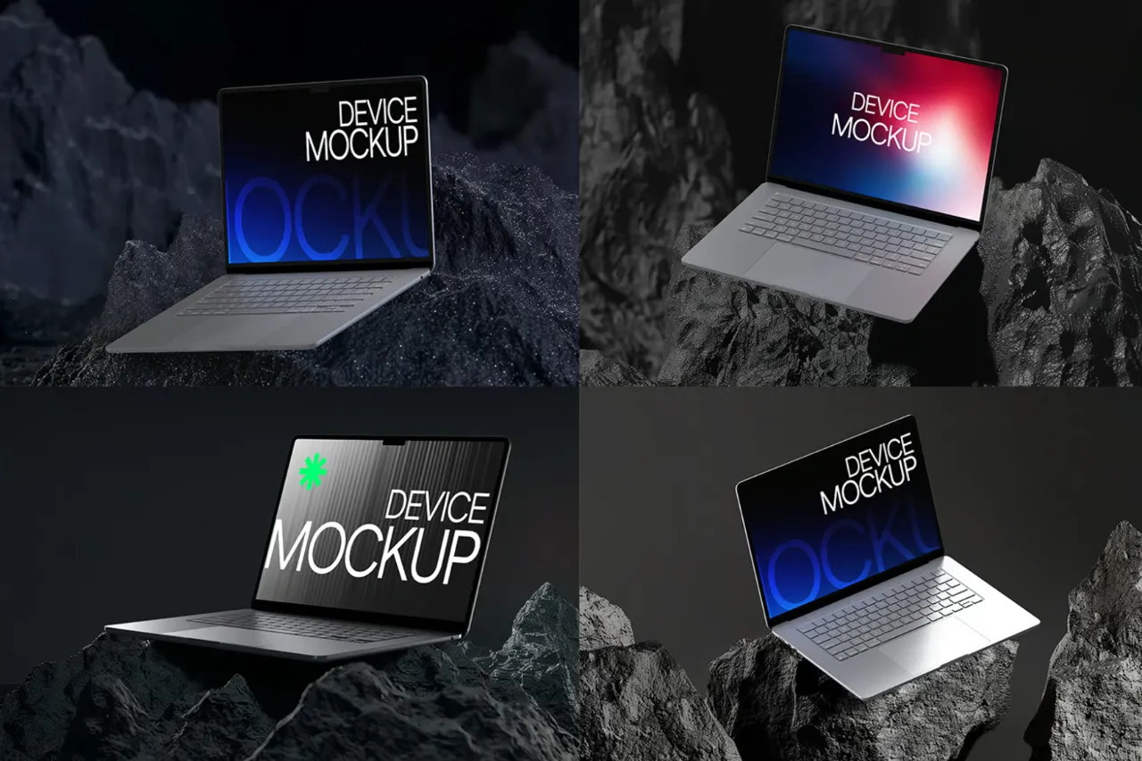 MockupCloud - 14种MacBook笔记本样机模型合集