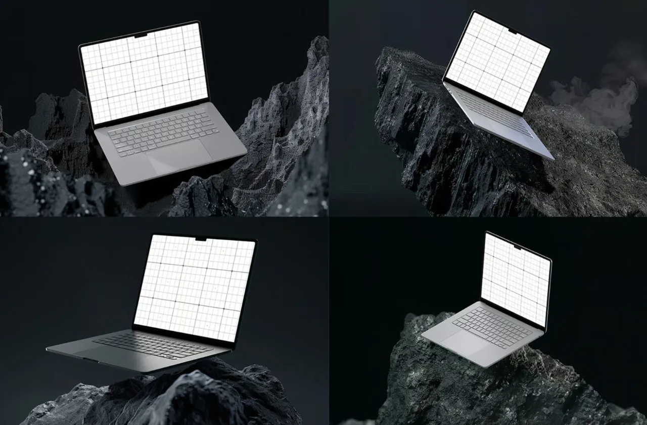 MockupCloud - 14种MacBook笔记本样机模型合集