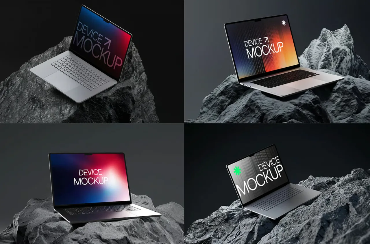 MockupCloud - 14种MacBook笔记本样机模型合集