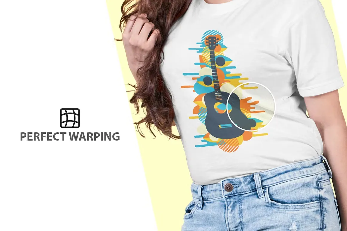 女性T恤样机模型 Mockup-V-2-001