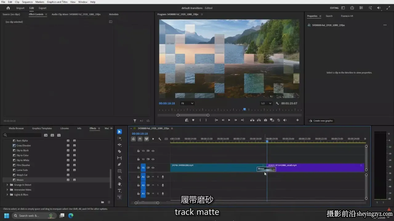Premiere Pro 中的高级转场与专业视频特效制作教程-中英字幕