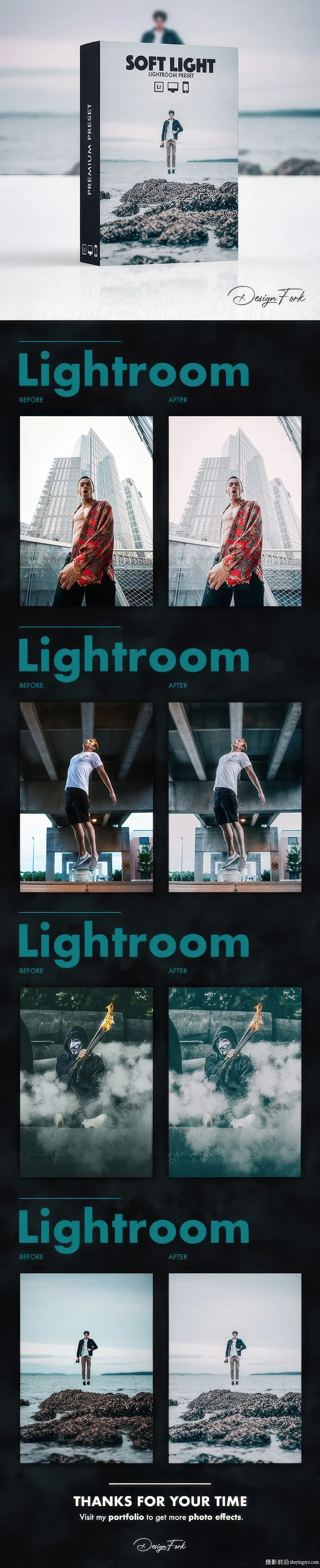 旅拍电影柔光胶片人像调色LR预设 Soft Light Lightroom Preset
