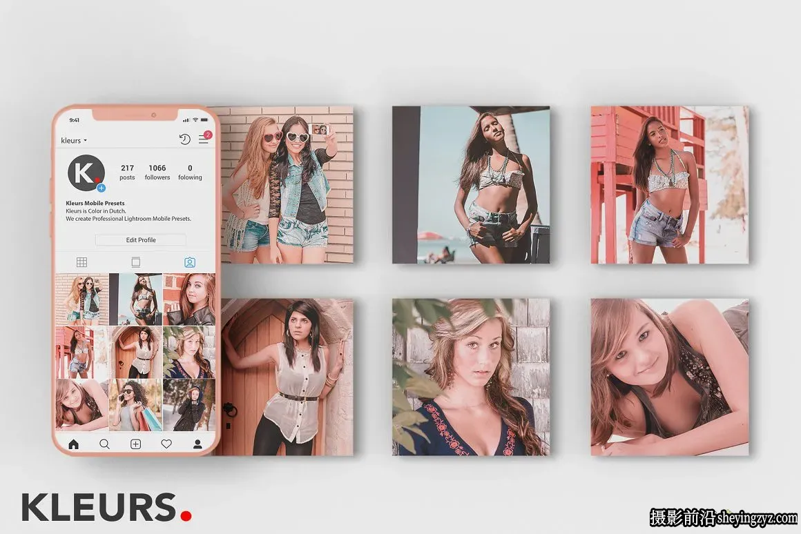 玫瑰金粉复古电影胶片人像LR预设 ROSE GOLD LIGHTROOM PRESET
