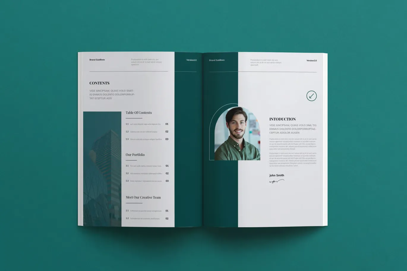公司企业品牌指南排版布局设计InDesign模板