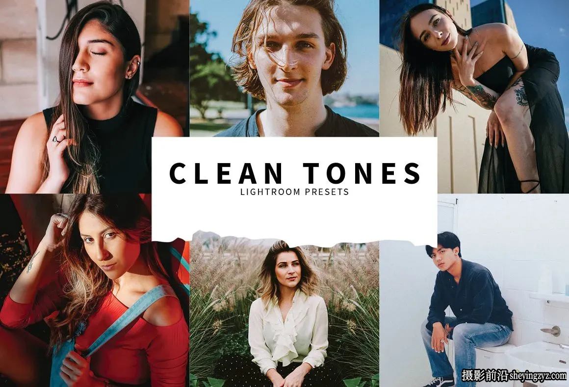 电影感胶片人像调色Lightroom预设Clean Tones Lightroom Presets